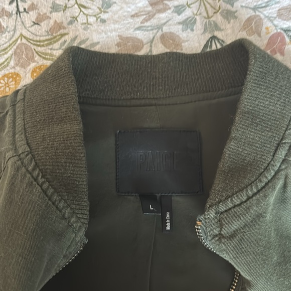 Paige Army Green Jacket L Large - Picture 2 of 5